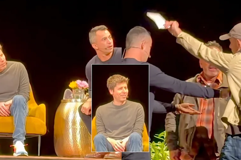 Sam Altman Gets Served Subpoena Live Onstage, Nov 9, 2025